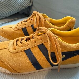 Gola Harrier Suede Sneakers | Women’s 8 | Mustard Yellow Retro Trainer